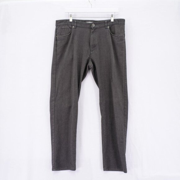 Calvin Klein Slim Fit Gray Herringbone Mid Rise Jeans 36 / 29 Cotton Polyester R - Picture 1 of 9